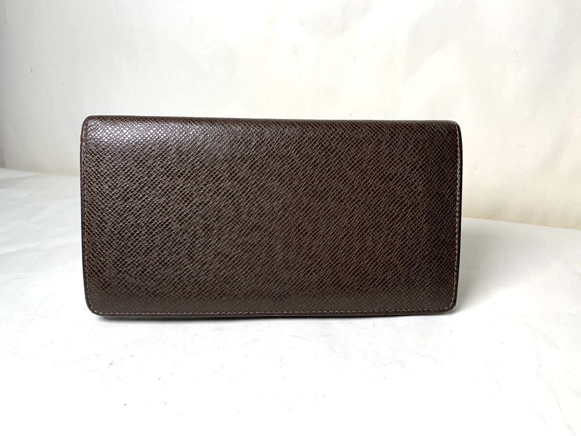 627 1円 ■美品■ LOUIS VUITTON ルイヴィトン M30501 タイガ ポルトフォイユ ブラザ 二つ折り 長財布 ウォレット メンズ ブラウン系の画像1