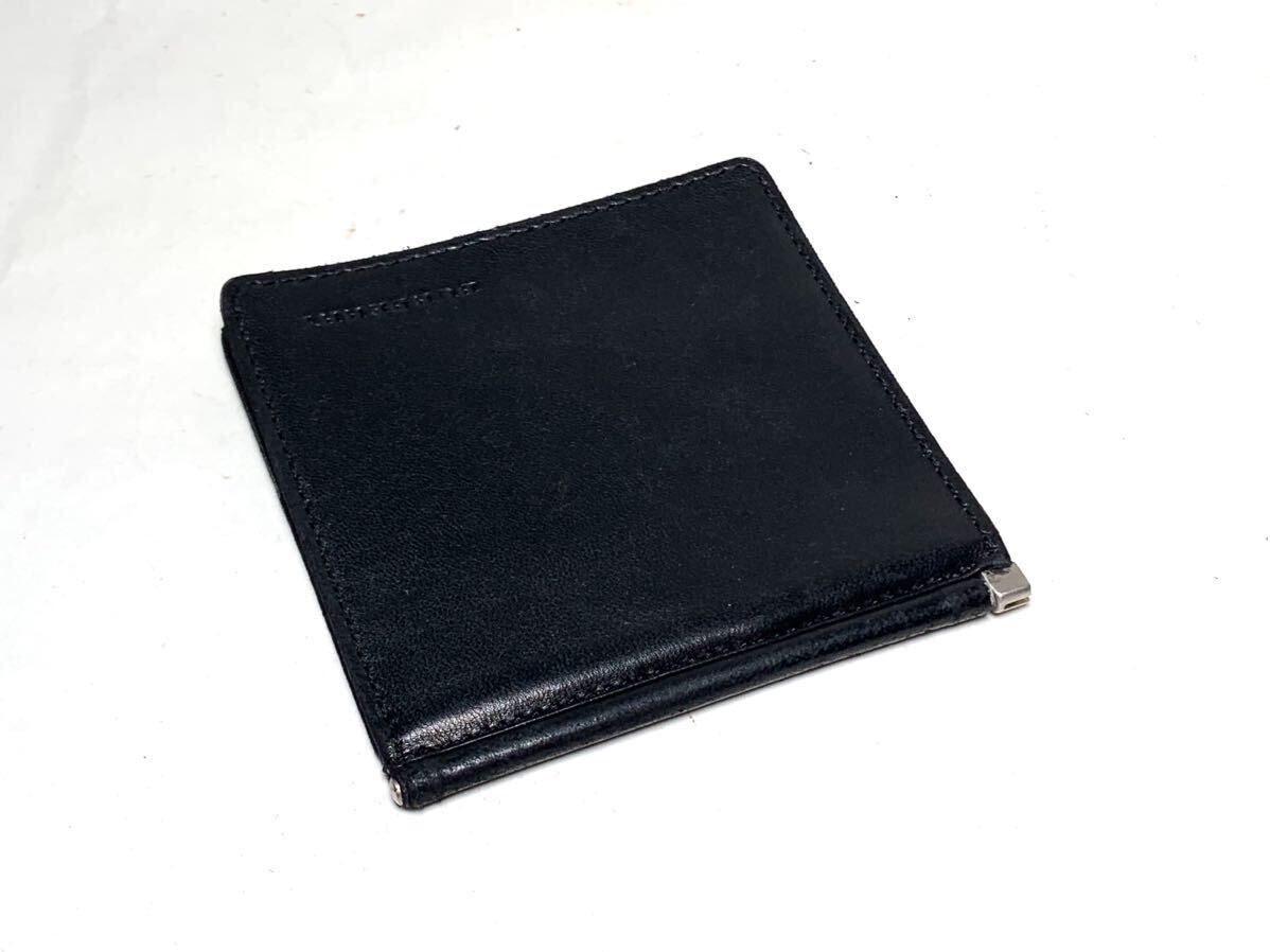  【美品】Burberry バーバリー マネークリップ レザー ノバチェック 財布 ブラック黒 二つ折り ノバチェック 札入れ メンズ カードケース_画像4