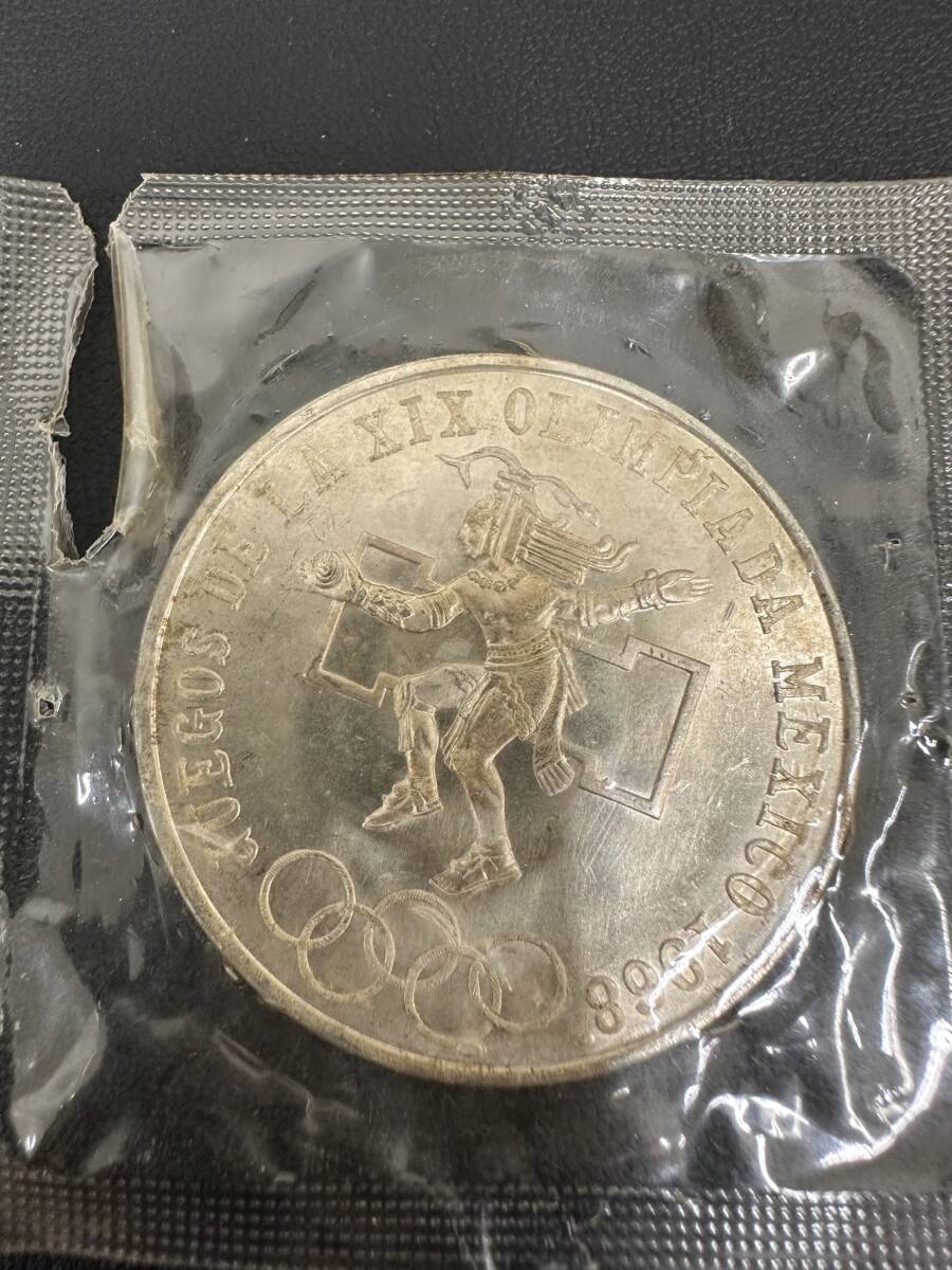 ◇◆4056 メキシコ オリンピック 25ペソ 銀貨 1968年 2枚セット 記念銀貨 現状保管品◆◇の画像6