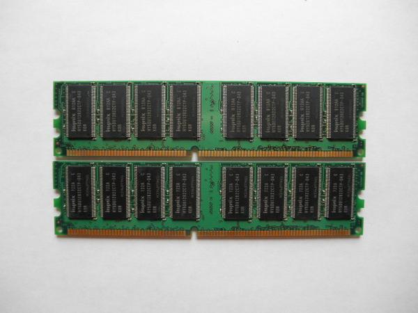 BUFFALO 製 メモリー 1GB (2枚合計2GB) DDR 400mHZ NO ECC_毎回同じ写真を使っております。