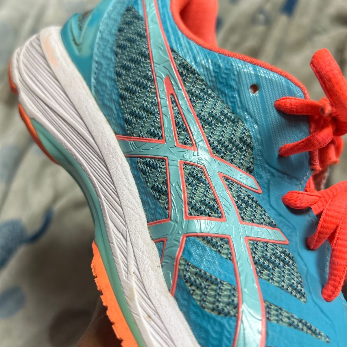 新品同様！1時間のみ着用 asics アシックス/ GEL-DS TRAINER 22/ 24.5㎝定価13200円陸上 レーシングシューズ マラソンシューズ送料520円の画像6