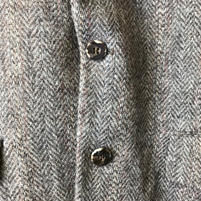 スコットランド製 70s Harris Tweed テーラード ジャケット メンズ サイズ S位 70年代 ハリスツイード 古着 e24040122_画像5