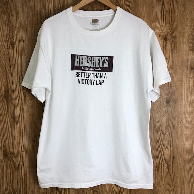 90s VINTAGE HERSHEY'S MILK CHOCOLATE ロゴ プリントTシャツ メンズL 90年代 ハーシーズ 企業T ヴィンテージ 古着 e24041504_画像1