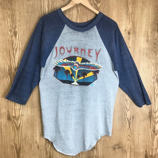 80s USA製 VINTAGE JOURNEY SUMMER JAM フェスT ロックT バンドT 七分袖 ラグラン メンズL 80年代 ヴィンテージ 古着 e24041304_画像1