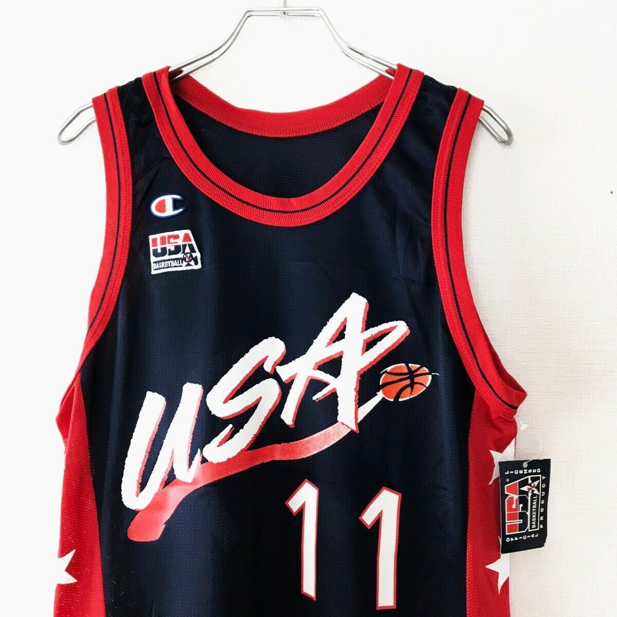 デットストック 90s ビンテージ チャンピオン USA製 バスケット ユニフォーム アトランタ オリンピック ドリームチーム カールマローンの画像1