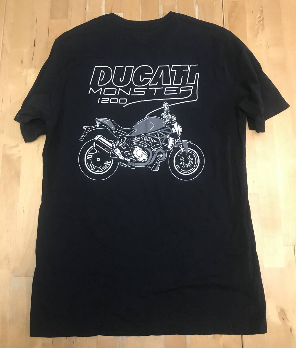 古着　ユニクロ　DUCATI MONSTER 1200 Tシャツ　Lサイズ　黒　ブラック　ドゥカティ　モンスター UT UNIQLO_画像1