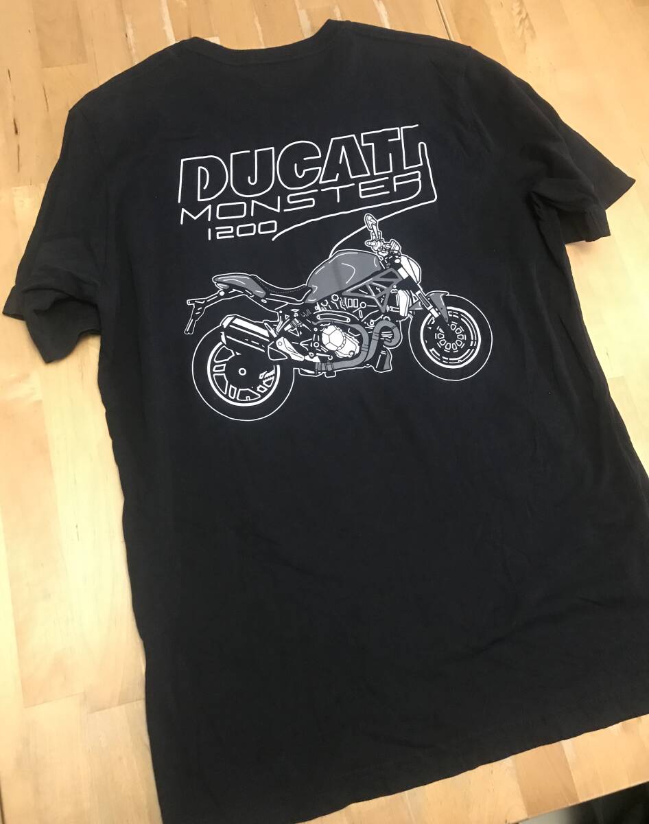 古着　ユニクロ　DUCATI MONSTER 1200 Tシャツ　Lサイズ　黒　ブラック　ドゥカティ　モンスター UT UNIQLO_画像3