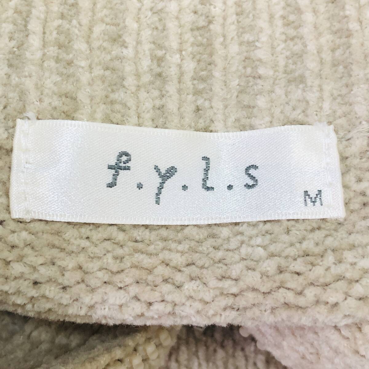 a03993 美品 f.y.l.s エフ.ワイ.エル.エス ニット ハーフジップ 綿混 秋 冬 M ブラウン系 ボーダー メンズ ベーシックカジュアルスタイル_画像9