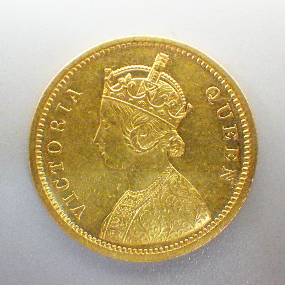 英領インド モハール金貨 1862年 ヴィクトリア女王 約11.64g 貨幣 101-2574669【O商品】の画像1