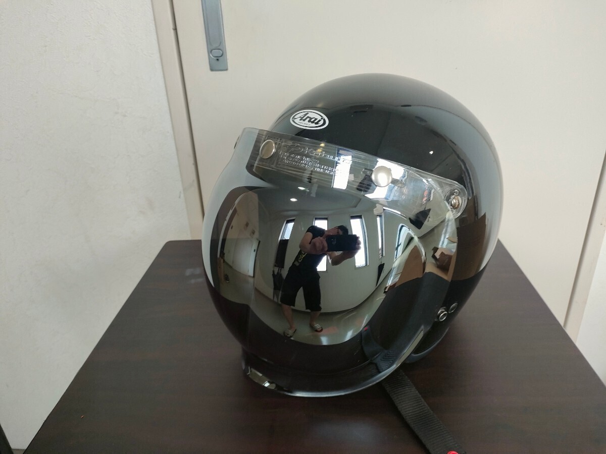 Arai アライ ヘルメット Classic Mod グロスブラック 57-58cm Mサイズ　OGKシールド付き_画像1