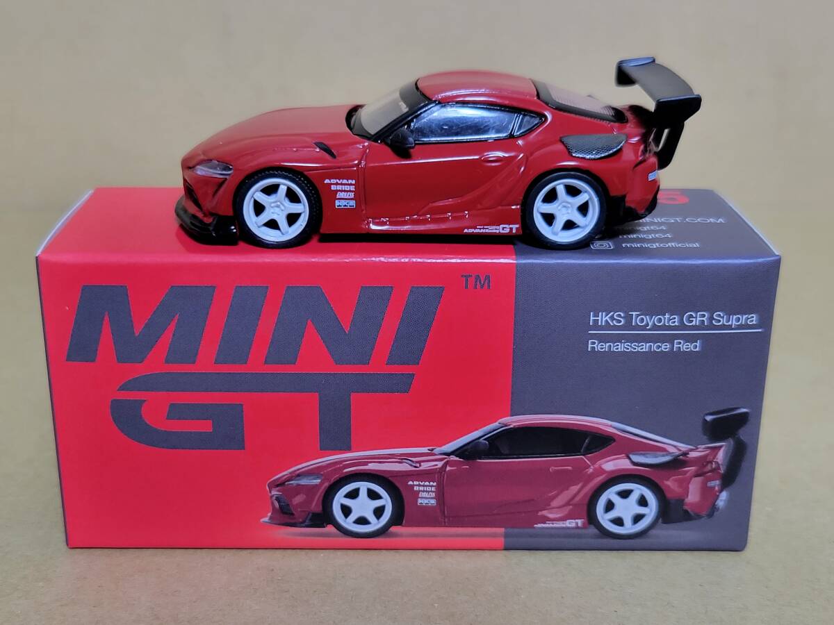 MINI GT 1/64 HKS GR スープラ A90 ルネサンスレッド 右ハンドルの画像1