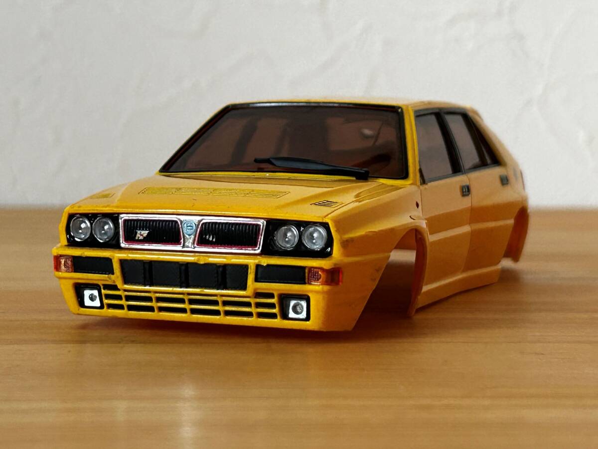 【ジャンク】京商 ミニッツ ランチアデルタ HF インテグラーレ ボディ イエロー 黄色 オートスケール KYOSHO MINI-Z MA-010 LANCIA DELTA_画像1