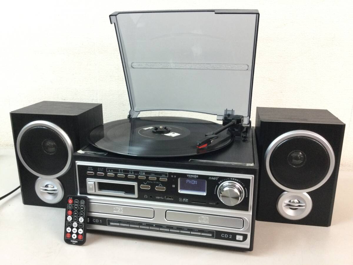 VERSOS ベルソス マルチオーディオレコーダープレーヤー VS-M002 CD レコード カセット ラジオの画像1