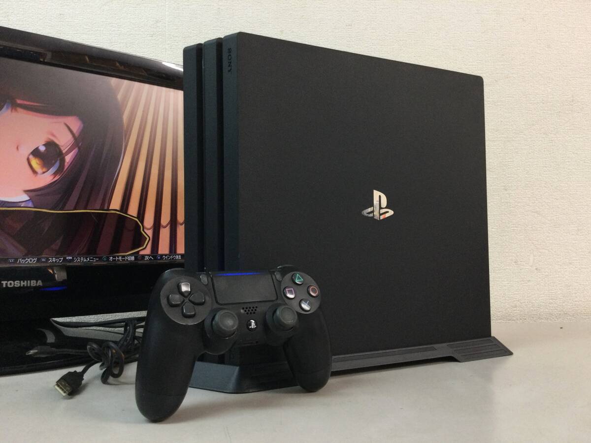 PS4 PlayStation4 Pro 本体 CUH-7000B 1TB ジェットブラック SONY 初期化済み FW11.50の画像1