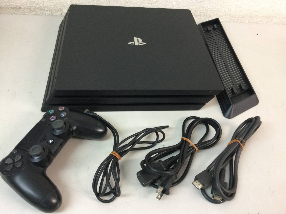 PS4 PlayStation4 Pro 本体 CUH-7000B 1TB ジェットブラック SONY 初期化済み FW11.50の画像9