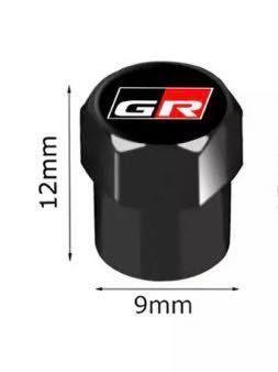 トヨタ GR Gazoo Racing (ガズーレーシング） ブラック　エアーバルブキャップ ヤリス、86 、スープラ　エアバルブキャップ。_画像3