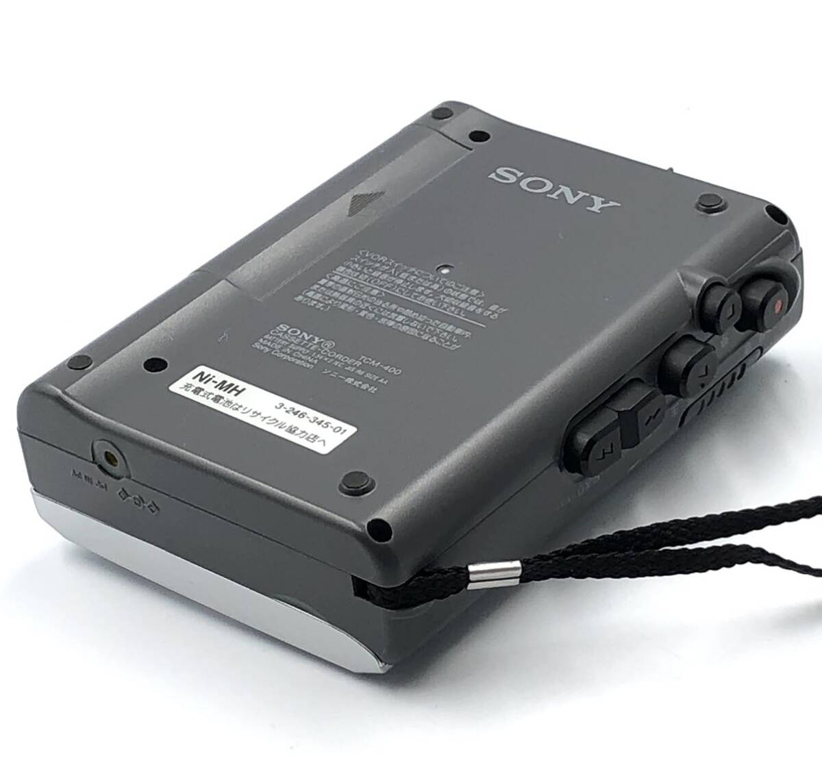 外観極美品 録音再生○ SONY TCM-400 ポータブルカセットレコーダーの画像6