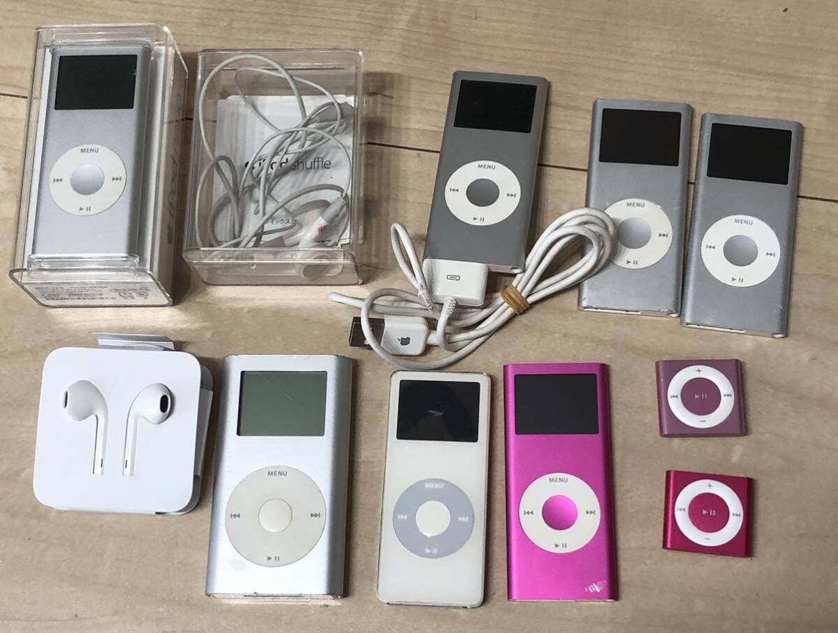 ジャンク Apple iPod nano shuffle イヤホン 等まとめ売り10点 の画像1