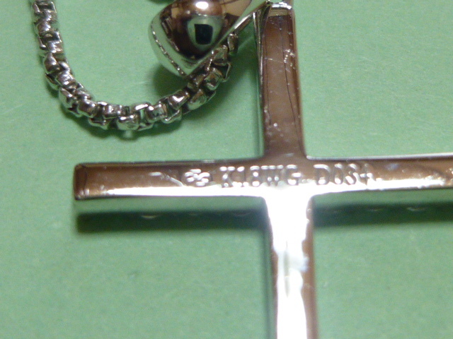 ★Ｋ１８ＷＧジュエリーマキ十字架ダイヤモンド付きネックレス０．３４ｃｔ重さ ６．０２g美品★の画像7
