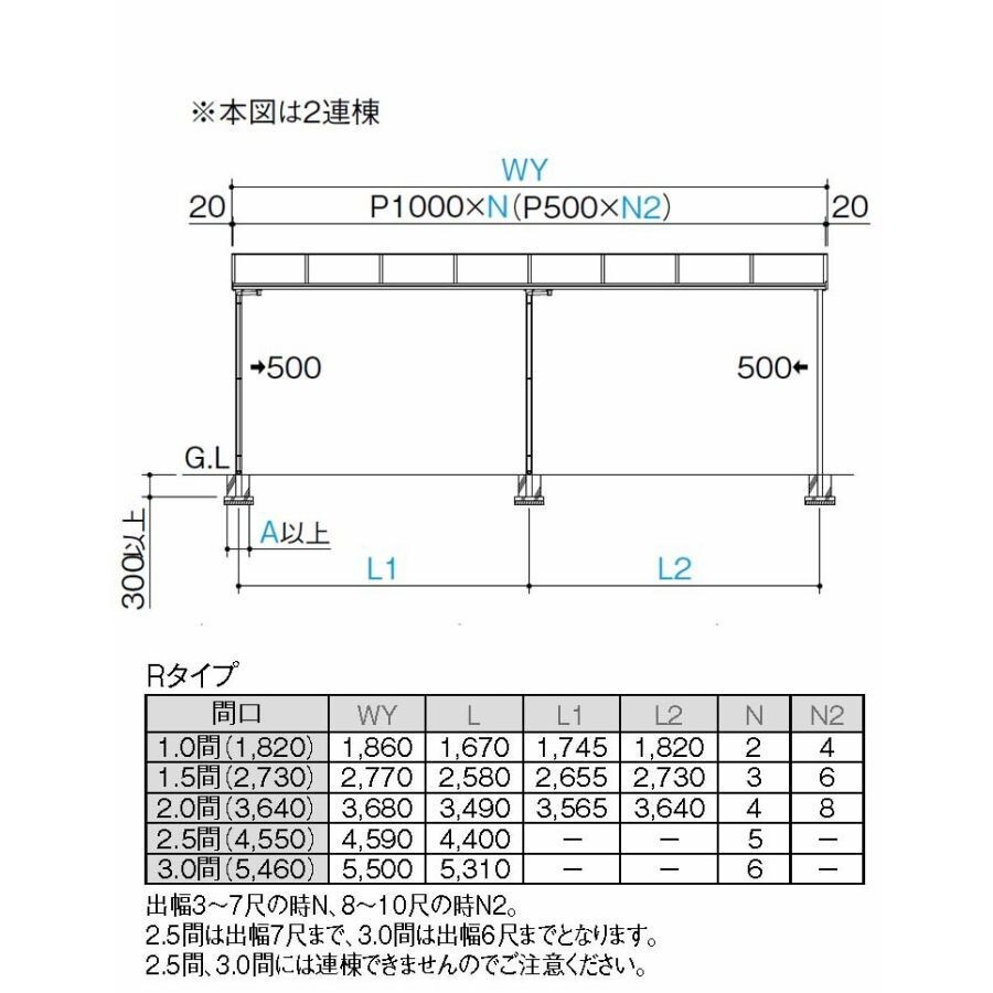 テラス屋根 DIY テラス 屋根 ベランダ 雨よけ 後付け 3間×10尺 アール 標準桁 熱線吸収ポリカ屋根 1階用 シンプルテラス_画像7