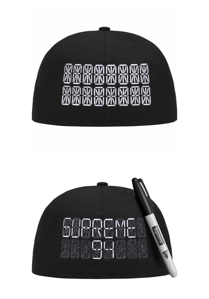 新品 未使用 supreme NEWERA 3/4 Sharpie Box Logo 24SS BLACK 黒 ペン付属