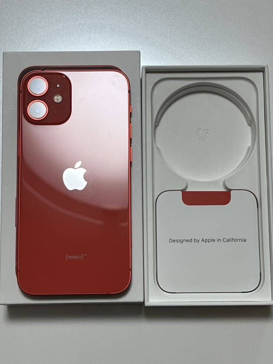 美品 iPhone12mini 128GB RED PRODUCT SIMフリー_画像2