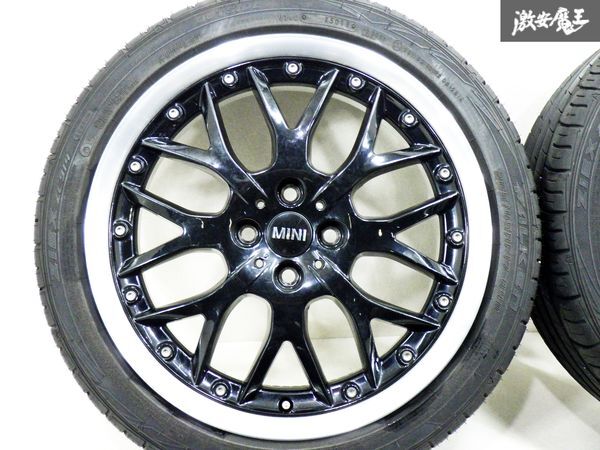 【 希少!! 】 BMW MINI ミニ 純正OP BBS RS873 17インチ 7J +48 PCD 100 4H 4穴 205/45RF17 タイヤ付 ホイール 4本 R56 クーパー 等 棚39B_画像5