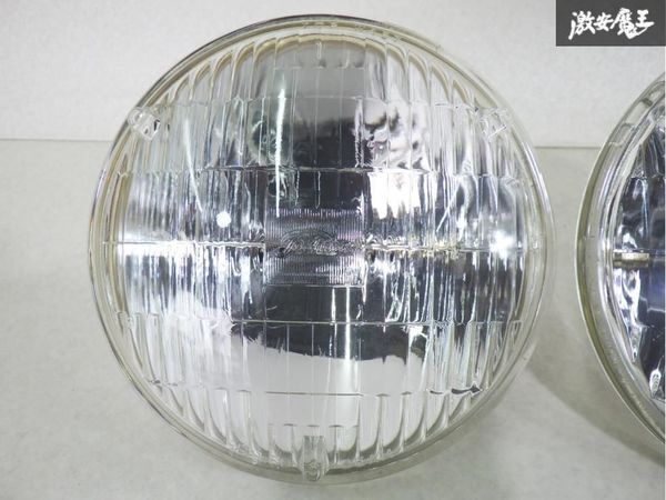 点灯確認済み！！ TOSHIBA 東芝 汎用 丸目 丸形 シールド ビーム ヘッドライト ヘッドランプ 直径 約15cm 12V 37.5W 2個セット 棚27A_画像3