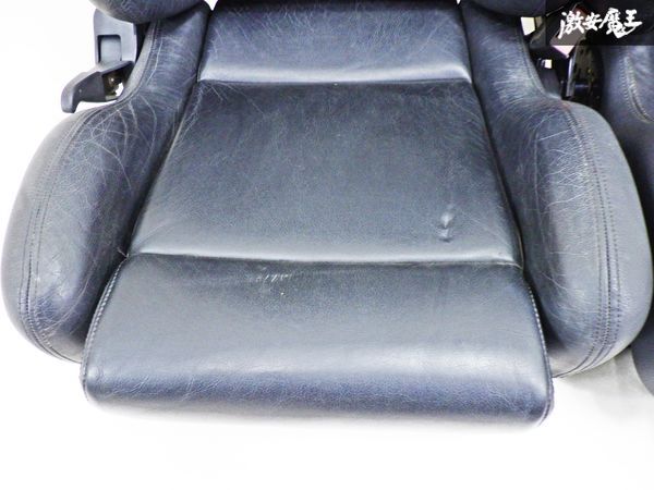  Alpha Romeo original GTV front seat driver's seat assistant seat driver`s seat passenger's seat seat rail attaching 2 legs black leather leather shelves 42