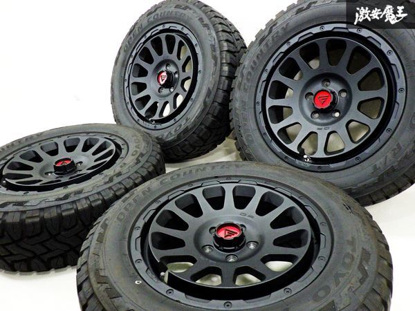 【美品!!】 DERTA FORCE デルタフォース 17インチ 7J +32 PCD114.3 5H 225/65R17 22年 バリ山タイヤ付 4本 エクストレイル デリカ D5 棚37D_画像2