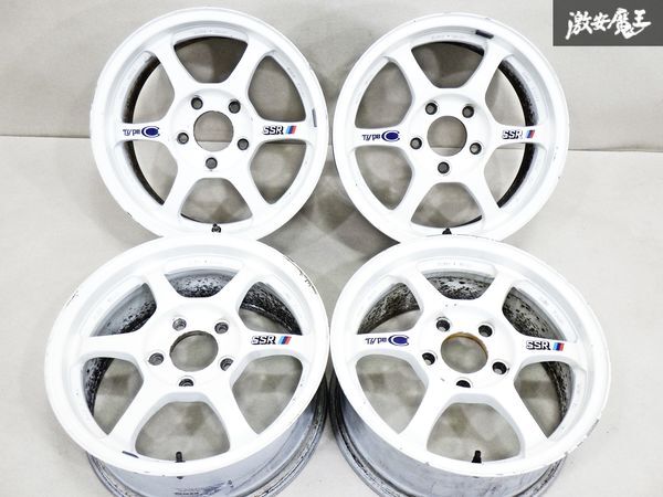 【 希少 程度良好!! 】 SSR TYPE-C タイプC 15インチ 7J +42 PCD 114.3 5H 5穴 ホイール 単体 4本 シビック インテグラ タイプR 等 棚34Bの画像2