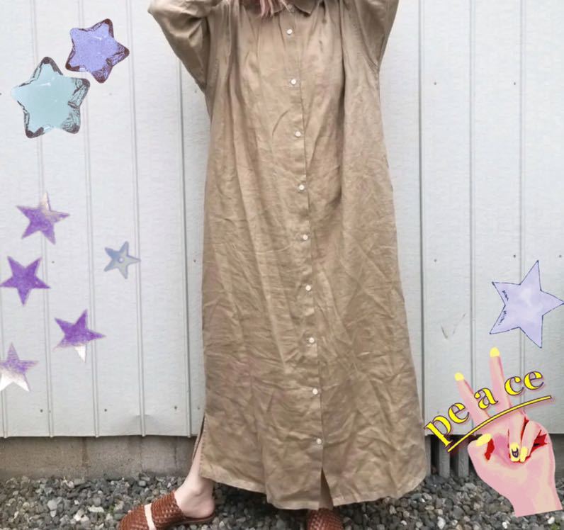  new goods URBAN RESEARCH DOORS Urban Research linen shirt maxi One-piece 