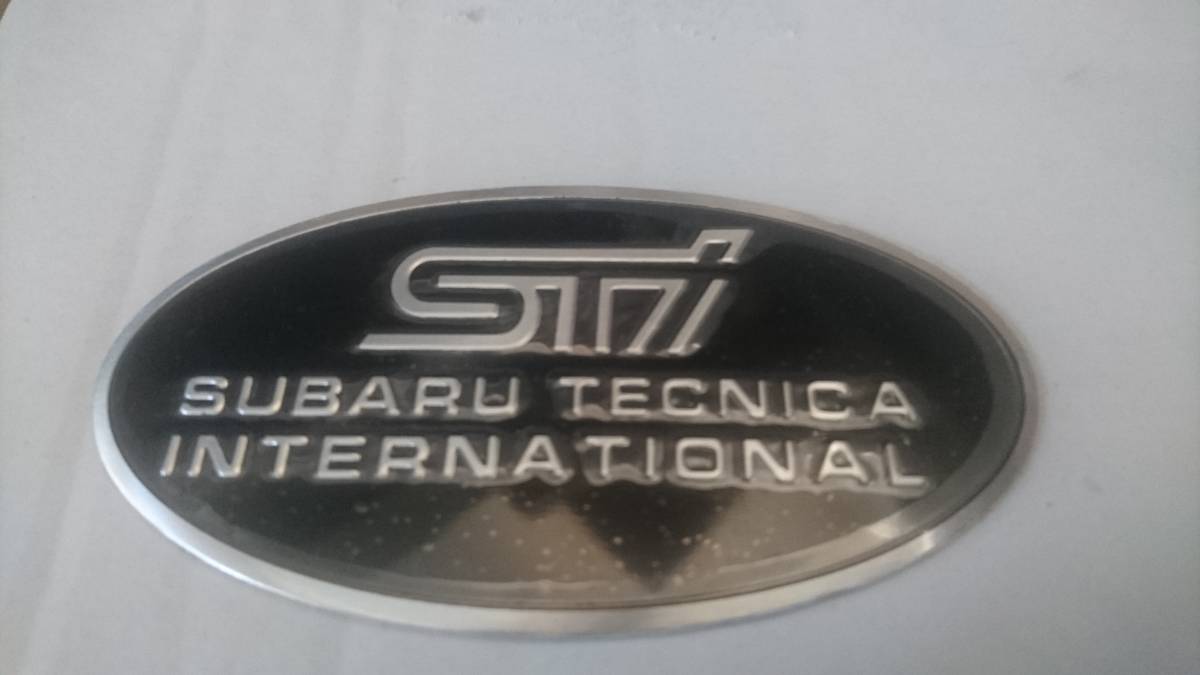 【送料込】STI エンブレムプレート ブラック SUBARU スバル 9 の画像1