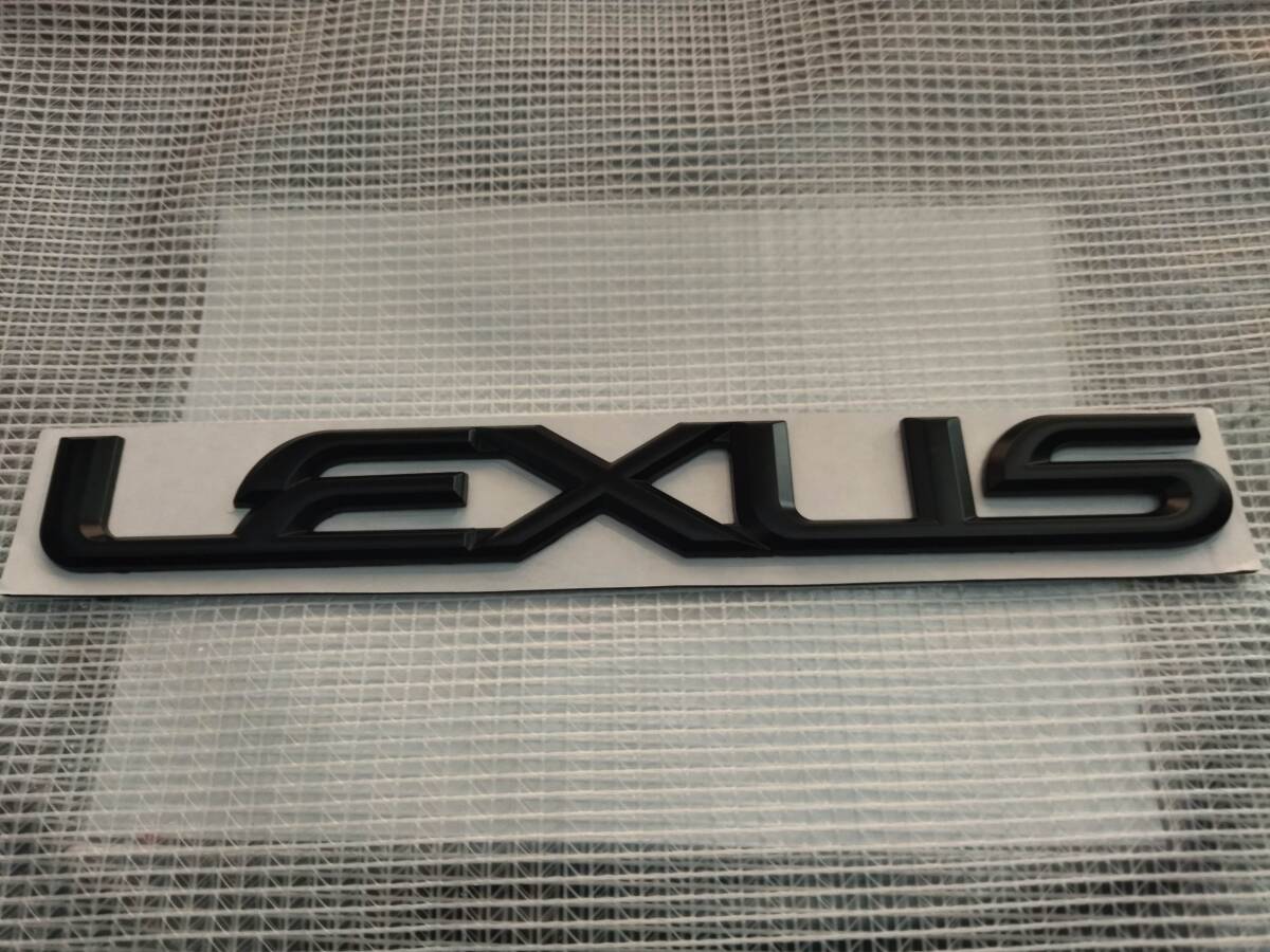 [ включая доставку ]LEXUS( Lexus ) 3D эмблема ( двусторонний лента есть ) матовый черный длина 2.4cm× ширина 19cm металлический 
