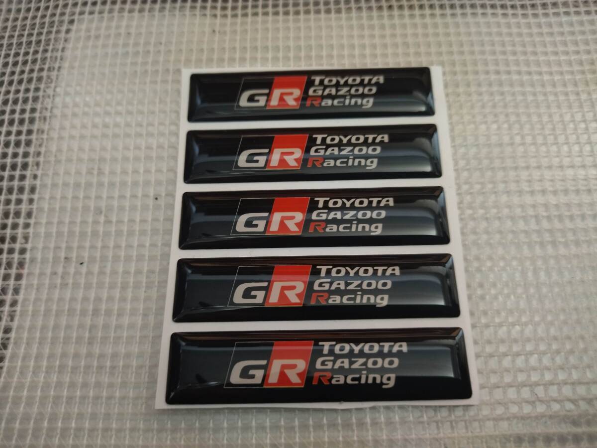 【送料込】GR Racing(ガズーレーシング) ステッカー 5枚セット プラスチック製 トヨタ TOYOTA TRDの画像1