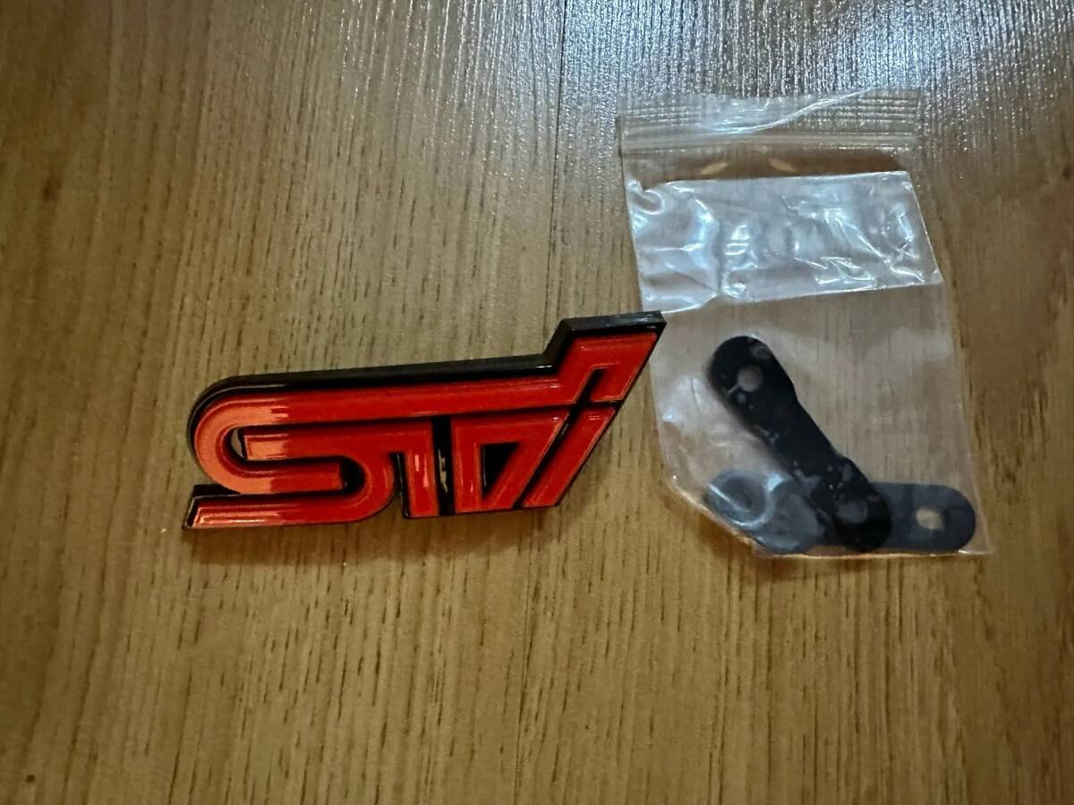 [ including carriage ]STI 3D emblem (F grill for ) red | black length 4cm× width 8cm Subaru 