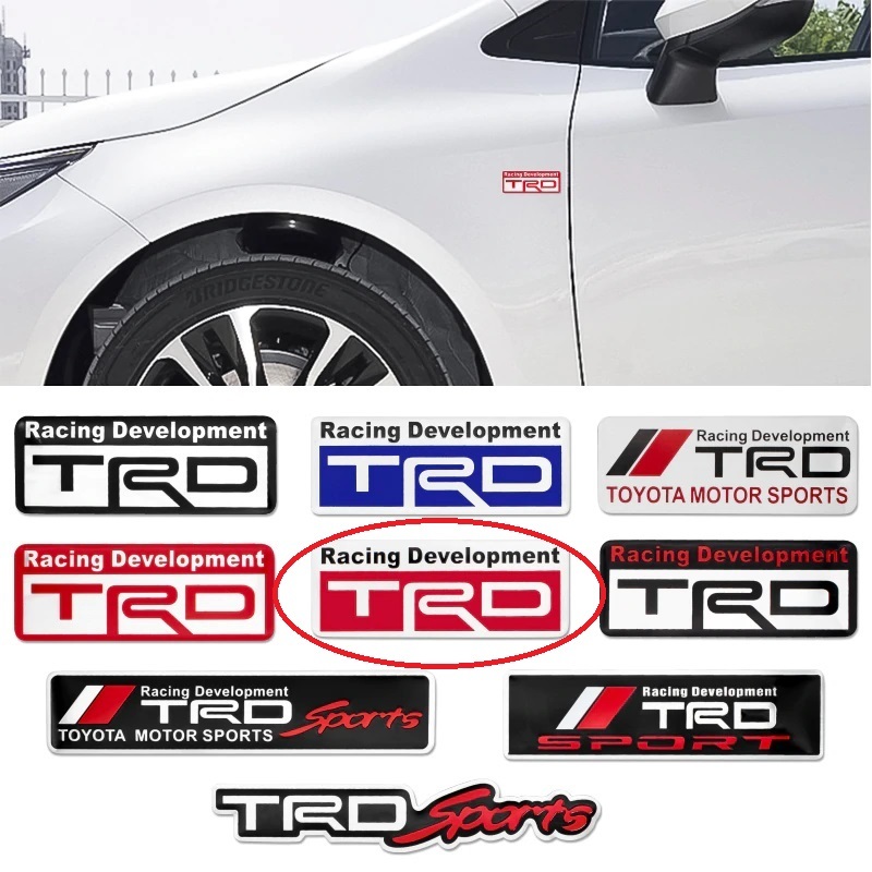 【送料込・在庫有】TRD エンブレムプレート 縦3.0cm×横8.0cm アルミ製 TOYOTA トヨタ Bの画像2