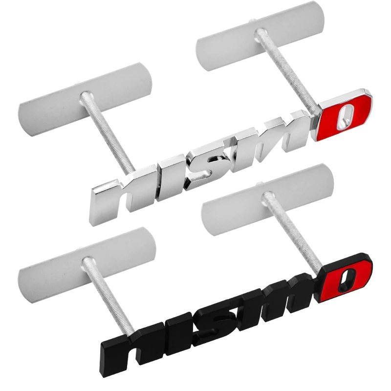 【送料込】日産 NISMO 3Dエンブレム Fグリル用 縦2cm×横12.5cm シルバー 金属製 ニスモの画像4