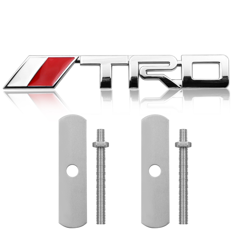 【送料込】TRD(トヨタテクノクラフト) 3Dエンブレム フロントグリル用 銀 金属製 トヨタの画像2