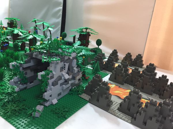 レゴ 造形用 森 洞窟 木 花 釣具 立体プレート 大量セットの画像6