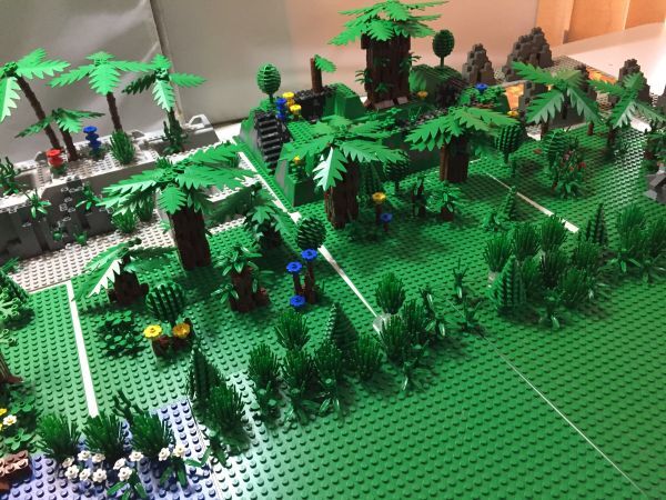 レゴ 造形用 森 洞窟 木 花 釣具 立体プレート 大量セットの画像7
