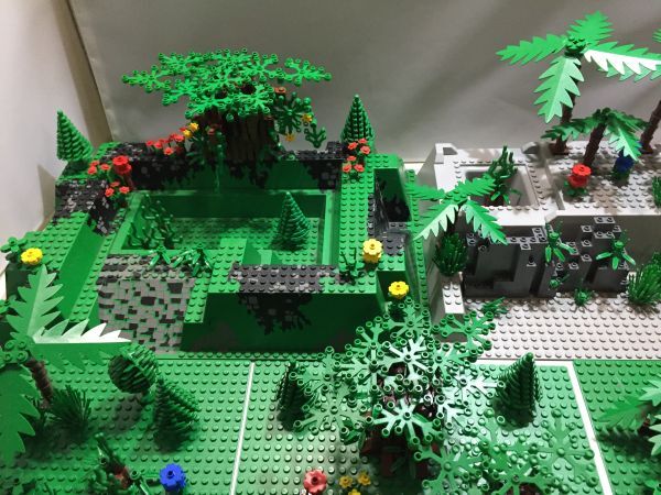 レゴ 造形用 森 洞窟 木 花 釣具 立体プレート 大量セットの画像10