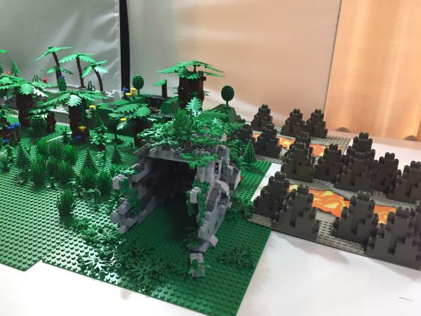 レゴ 造形用 森 洞窟 木 花 釣具 立体プレート 大量セットの画像2