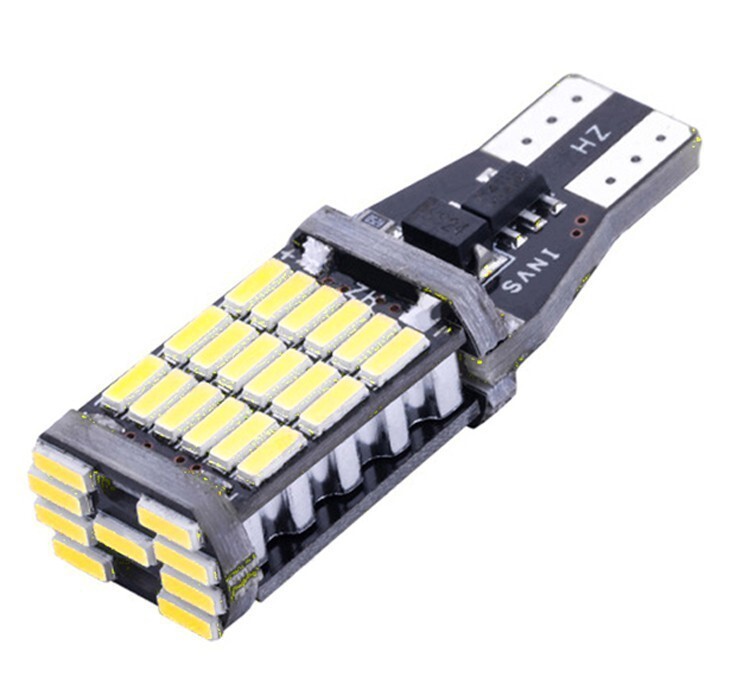 バックランプ LED バルブ 45SMD T15 T16 ホワイト白色 12V 4014 汎用 車検対応 2個 高輝度 爆光 大光量 長寿命 ウェッジ ポジション 6000K_画像7