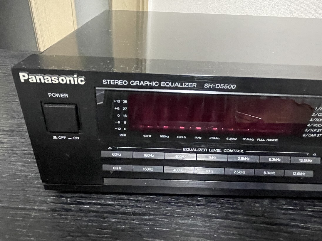 Panasonic SH-D5500 Spectrum Analyzer 7Band-12Memory Stereo Graphic Equalizer スペアナ付グライコ 動作OKの画像5