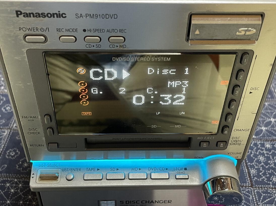 Panasonic SC-PM910DVD/SA-PM910DVD 5連奏CD/DVD 動作OK　難あり 240329_画像2