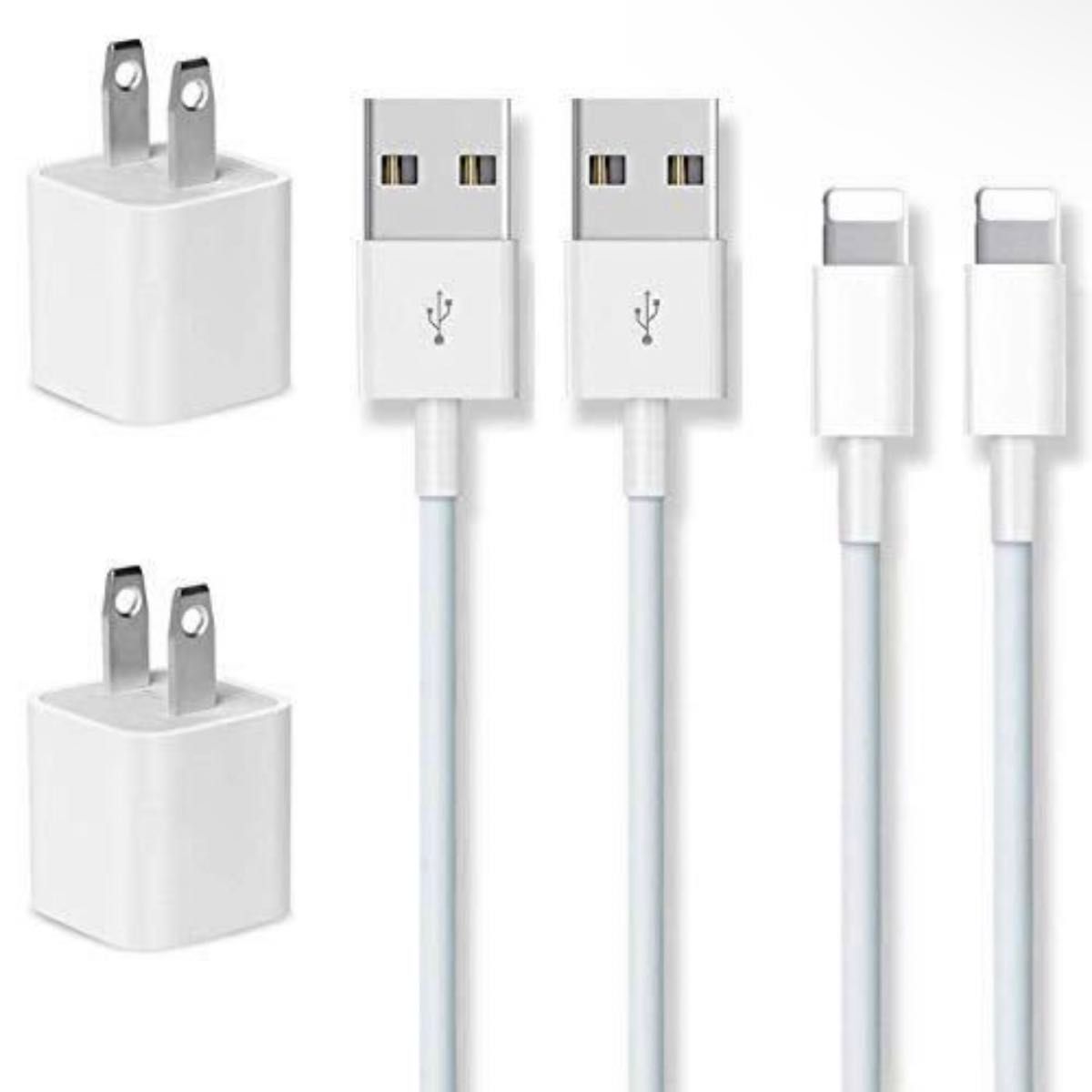 iPhone 充電器 USB ケーブル 2本セット 1m コード ライトニング ケーブル 高速データ転送 同期 高耐久 断線防止