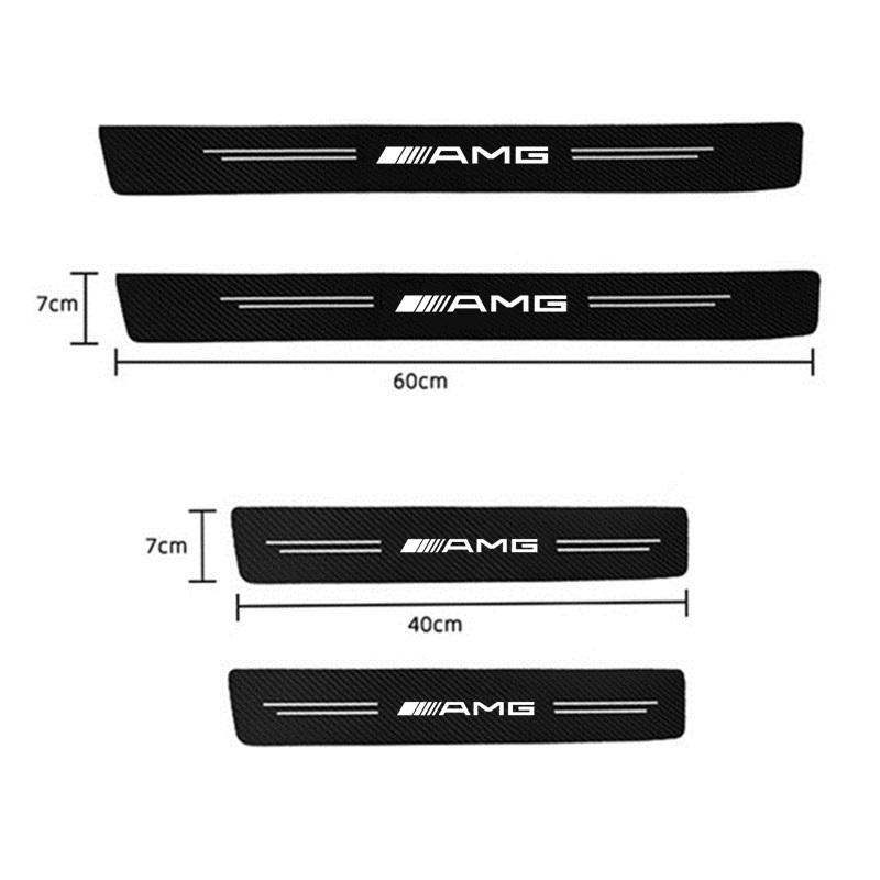  domestic delivery AMG Mercedes Benz door sill protector carbon fibre sticker entry guard door sill scuff plate f