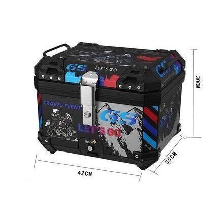 高品質■リアボックス 45L ブラック トップケース 大容量 ツーリング バックレスト装備 持ち運び可能*_画像8