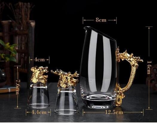 美品★高級★グラス 冷酒器 冷酒グラス グラスセット ショットグラス ワイン グラスの画像2